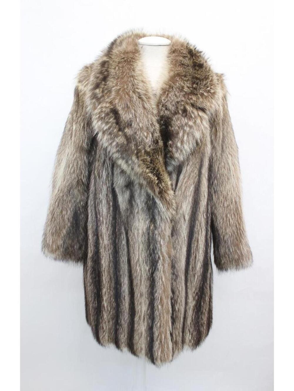 Excellent Raccoon Racoon Fur Coat Jacket Women Woman Size 6-8 Small / Medium